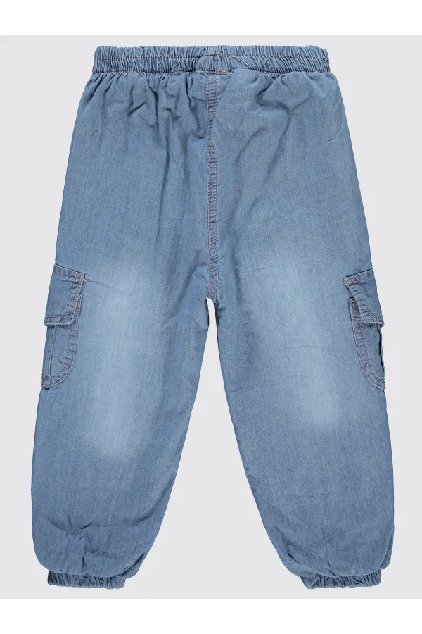 Kız Çocuk Pantolon 2-5 Yaş Açık Mavi - Paket