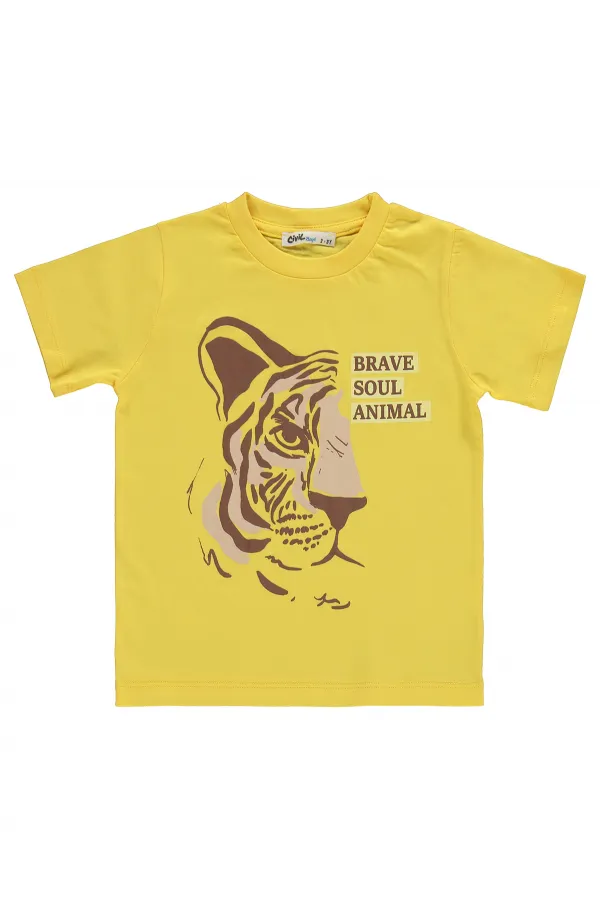 Erkek Çocuk Takım 2-5 Yaş Sarı-Kahve - Paket