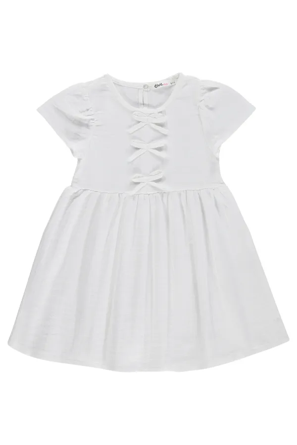 Kız Çocuk Jile ve Elbise 10-13 Yaş Beyaz - Paket