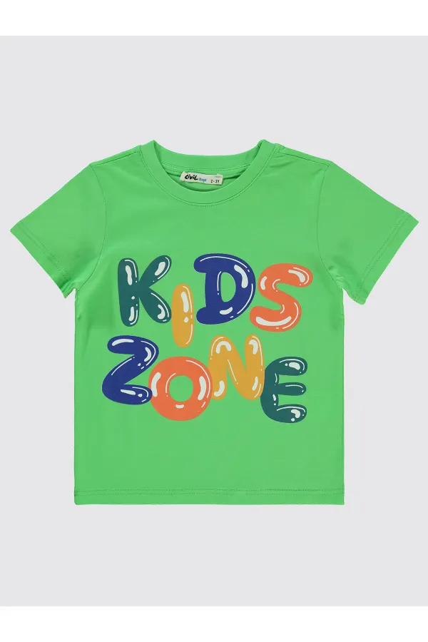 Boy T-Shirt 2-5 Years Green - Pack