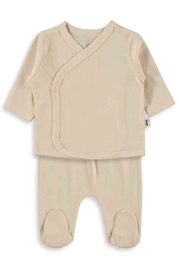 Baby Bodysuit Sets 0-24 Months Tan - Pack