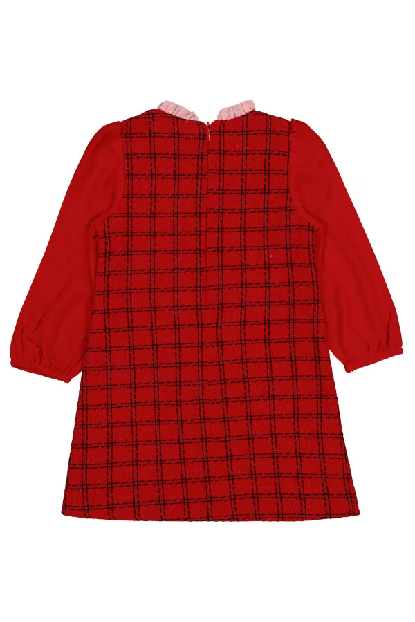 Ensemble robe et gilet rouge pour fille de 2 à 5 ans - Emballage
