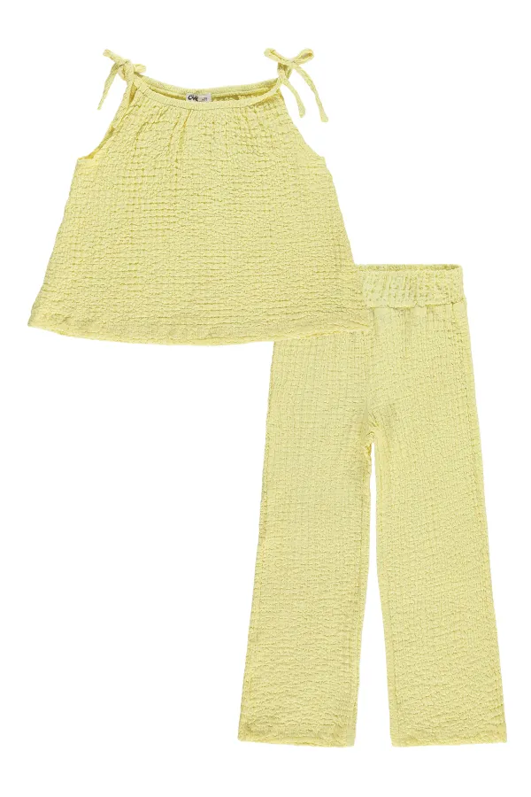 Kız Çocuk Takım 6-9 Yaş Sarı - Paket