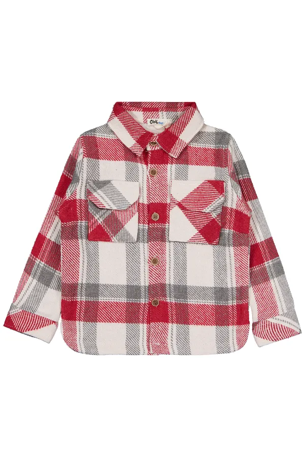 Erkek Çocuk Gömlek 2-5 Yaş Kırmızı - Paket
