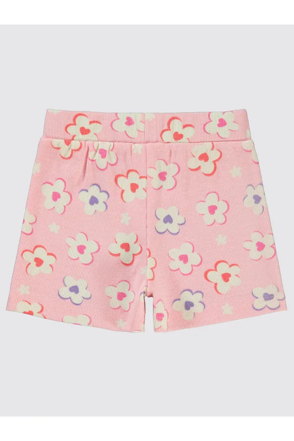 Kız Çocuk Şort 2-5 Yaş Pembe Şerbet - Paket