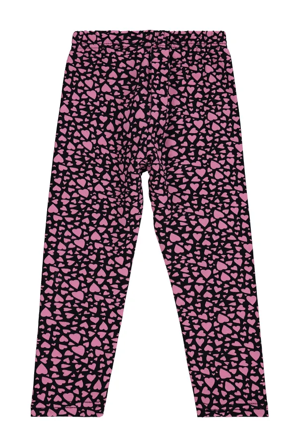 Kız Çocuk Tayt Km 2-5 Yaş Siyah-Pembe - Paket