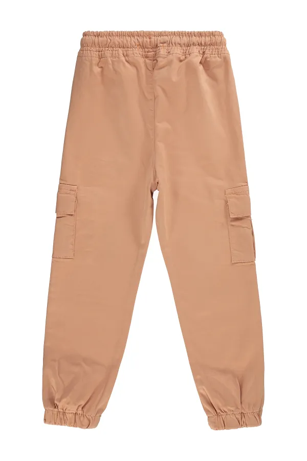 Pantalon pour fille de 6 à 9 ans, couleur argile italienne - Emballage