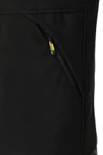 Fur-lined, waterproof and windproof black softshell winter coat for men.