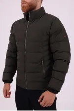 Doudoune zippée sans capuche kaki pour homme - FN20120