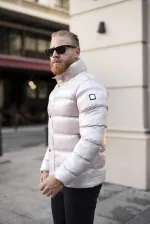 Veste blanche à col montant pour homme - FN10080