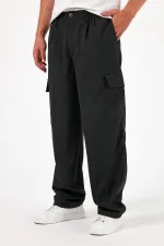 Erkek Oversize Esnek Bol Baggy Kargo Cepli Pantolon