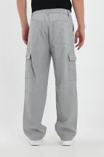 Pantalon cargo ample et flexible pour homme avec poches