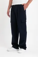 Pantalon cargo ample et flexible pour homme avec poches