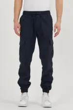 Pantalon cargo de jogging flexible pour homme avec taille et jambes élastiques et poches