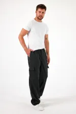 Erkek Oversize Esnek Bol Baggy Kargo Cepli Pantolon