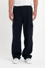 Pantalon cargo ample et flexible pour homme avec poches