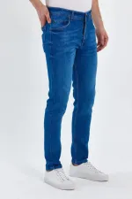 Erkek Esnek Klasik 5 Cep Kot Pantolon