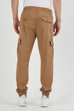 Men's Elastic Waist and Leg Flexible Jogger Cargo Pants with Pockets