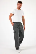 Pantalon cargo ample et flexible pour homme avec poches