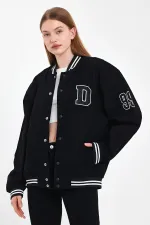 Unisex Pamuklu Oversize Kot Kolej Ceket