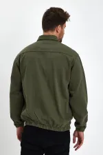 Veste en jean unisexe en coton à col polo zippé