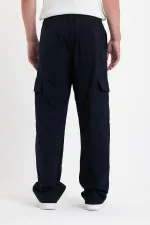 Pantalon cargo ample et flexible pour homme avec poches