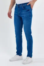 Erkek Esnek Klasik 5 Cep Kot Pantolon