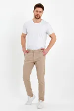 Pantalon chino classique à 5 poches pour homme
