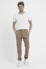 Erkek Paçası Lastikli Esnek Kargo Cepli Pantolon