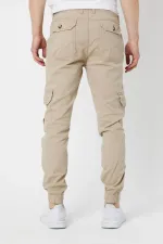 Erkek Paçası Lastikli Esnek Kargo Cepli Pantolon