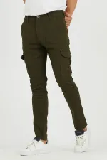 Erkek Lastiksiz Esnek Kargo Cepli Pantolon