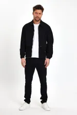 Veste en jean unisexe en coton à col polo zippé