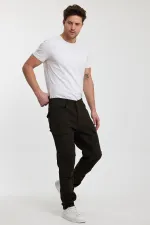 Erkek Dikiş Detaylı Esnek Kargo Cepli Pantolon