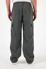 Pantalon cargo ample et flexible pour homme avec poches