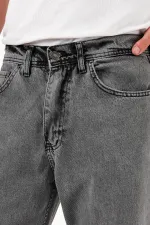 Jean baggy taille haute en coton pour homme