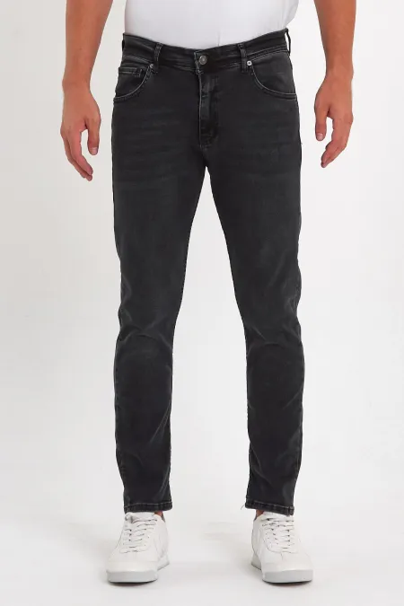 Jean classique flexible à 5 poches pour homme