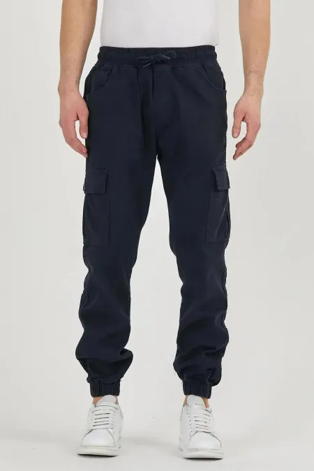 Pantalon cargo de jogging flexible pour homme avec taille et jambes élastiques et poches