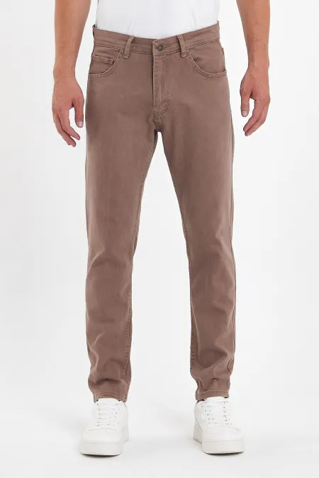 Jean classique flexible à 5 poches pour homme