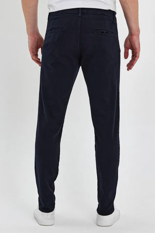 Pantalon chino classique à 5 poches pour homme