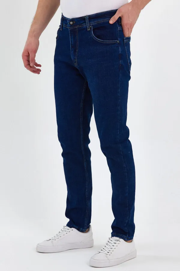 Jean classique flexible à 5 poches pour homme