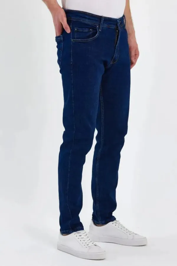 Jean classique flexible à 5 poches pour homme