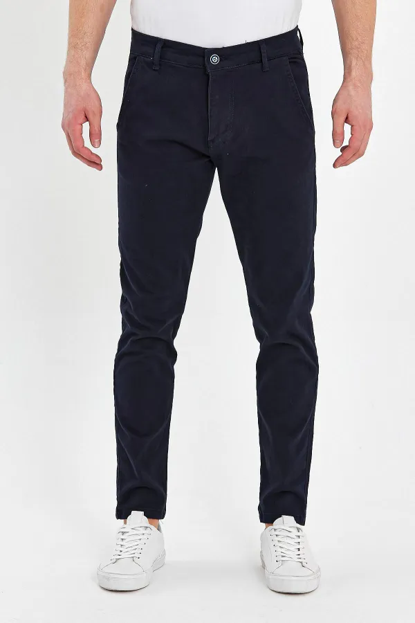 Pantalon chino classique à 5 poches pour homme