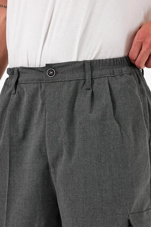 Pantalon cargo ample et flexible pour homme avec poches