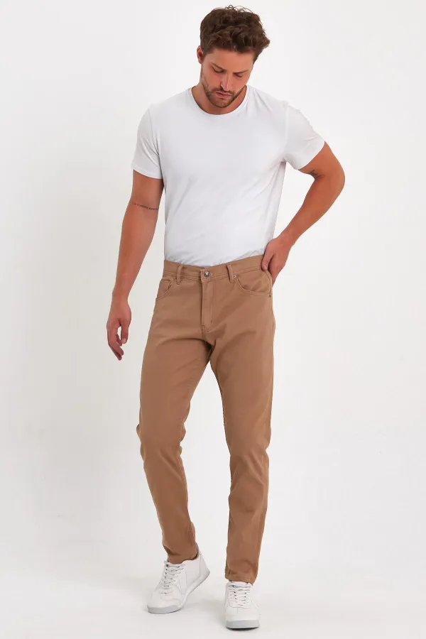 Pantalon classique décontracté à 5 poches pour homme