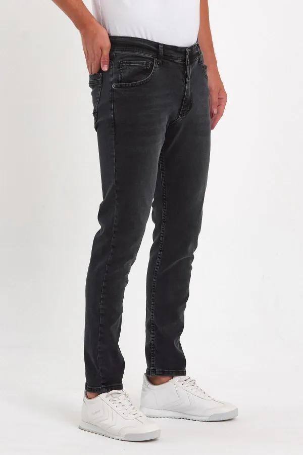 Jean classique flexible à 5 poches pour homme