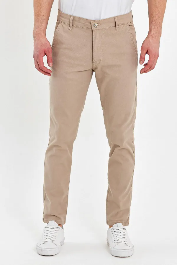 Pantalon chino classique à 5 poches pour homme