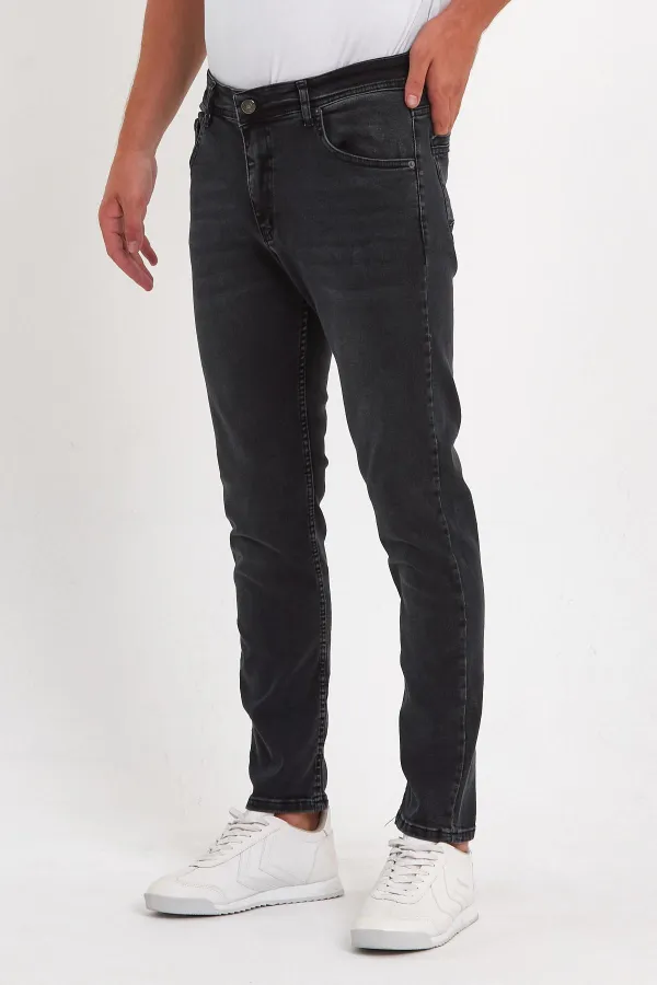 Jean classique flexible à 5 poches pour homme