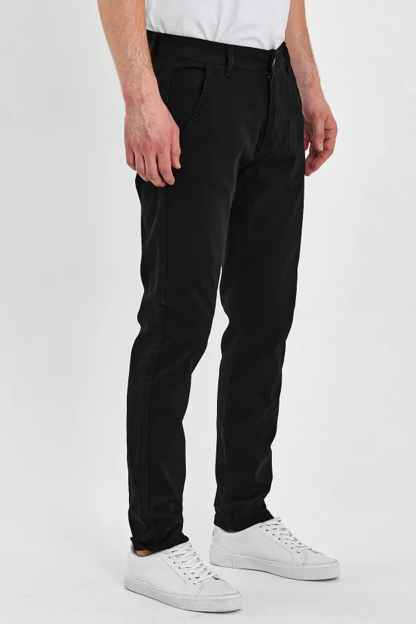 Pantalon chino classique à 5 poches pour homme