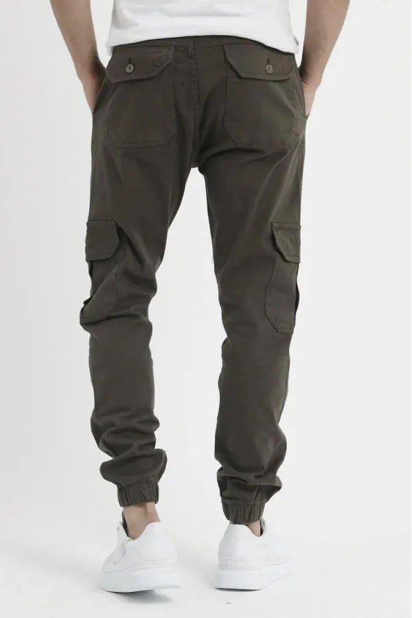 Erkek Paçası Lastikli Esnek Kargo Cepli Pantolon