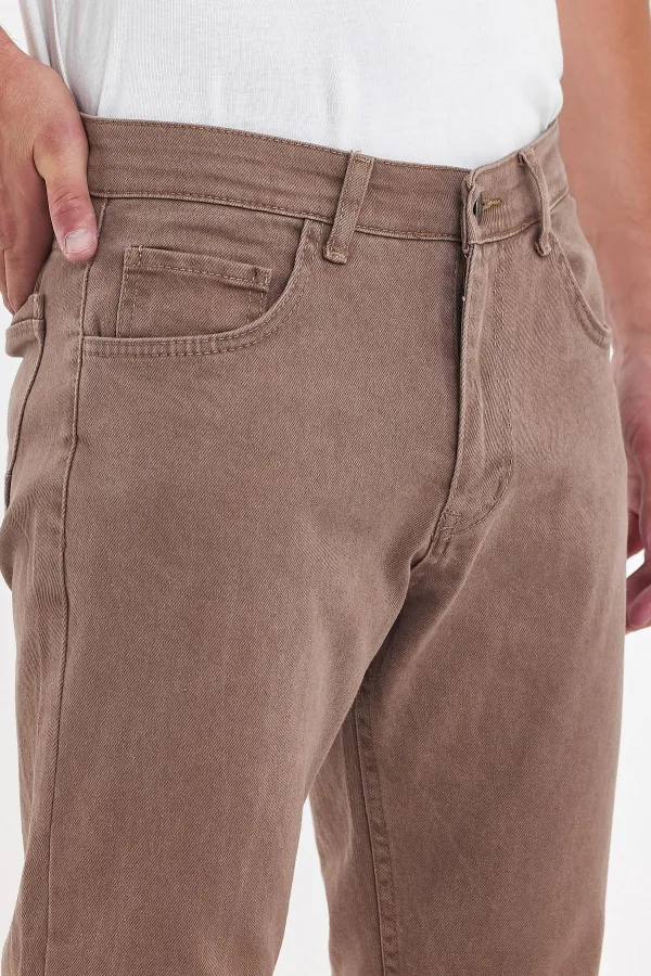 Jean classique flexible à 5 poches pour homme